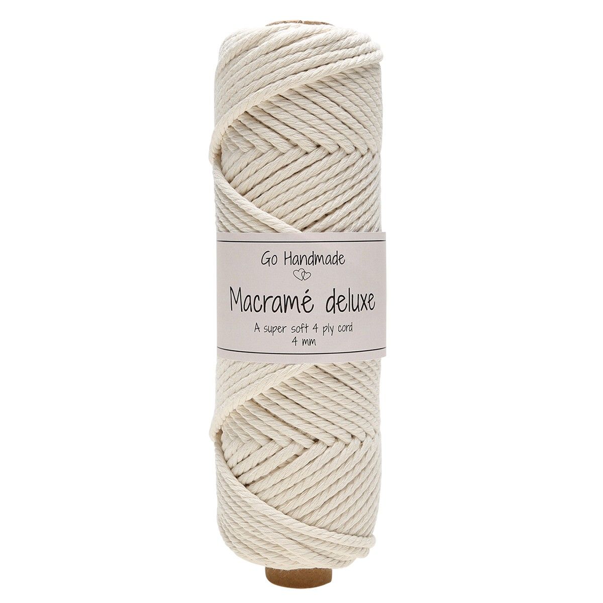 Macramé Deluxe, 4mm — Natural