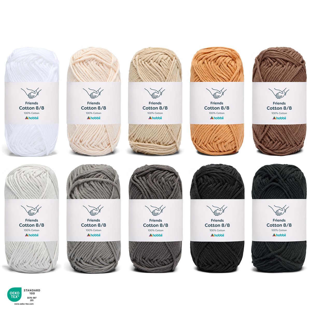 Friends Cotton 8/8 Color Pack — Basic Shades (01)