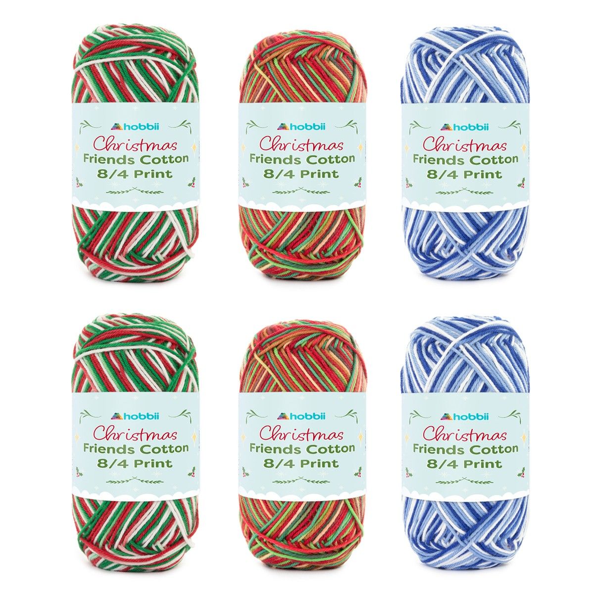 Friends Cotton 8/4 Print Christmas Color Pack (Limited Edition) — Christmas Frenzy (01)