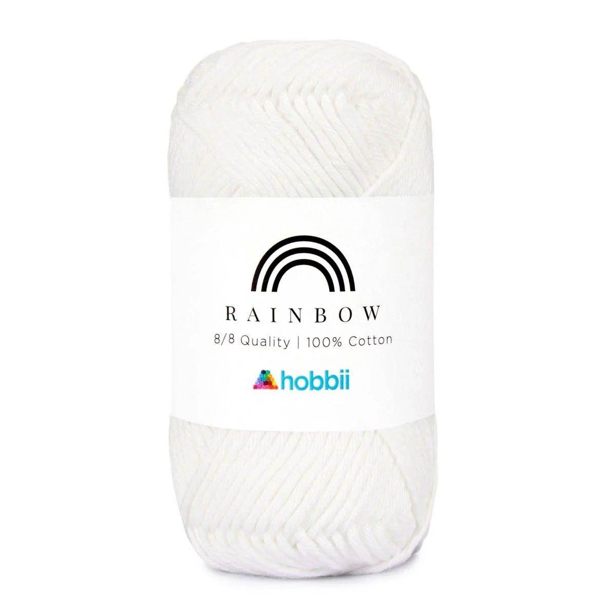 Rainbow Cotton 8/8 — White (001)